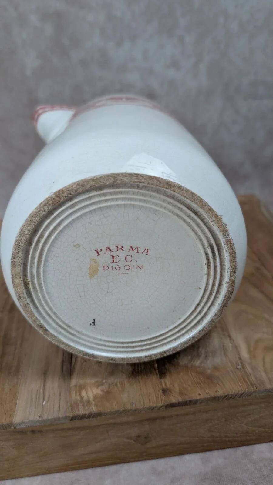 Grand pot de toilette ancien Digoin modèle Parma