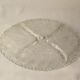 Sculpted oval glass plate with 4 compartments