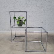 Poul Cadovius Série Abstracta Table d'appoint modulaire en cubes chromés, années 1960