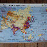 School map poster vintage of Asia Edition MDI