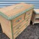 Vintage rattan chest of drawers