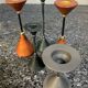 Série de 5 bougeoirs diabolo vintage