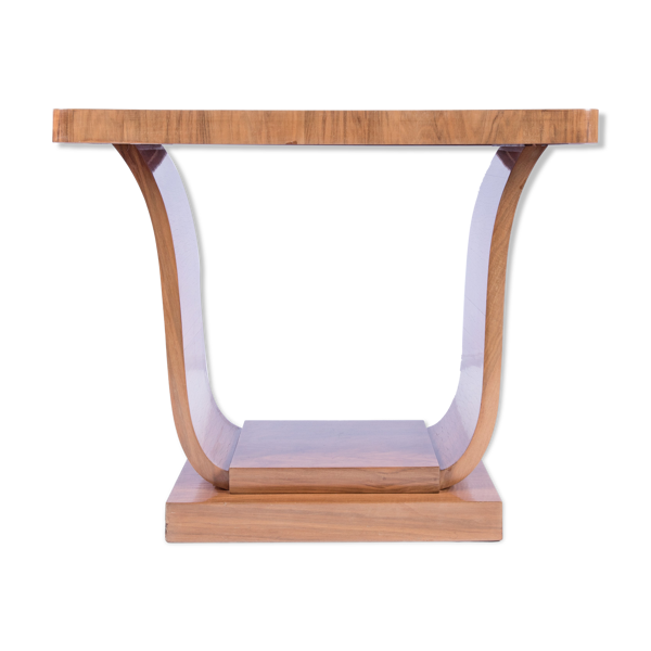 Guéridon art-déco en noyer