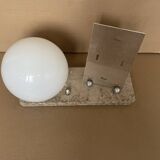 Art Deco marble photo holder lamp