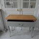 Console, side desk of beautiful craftsmanship re-enchanted in verdigris