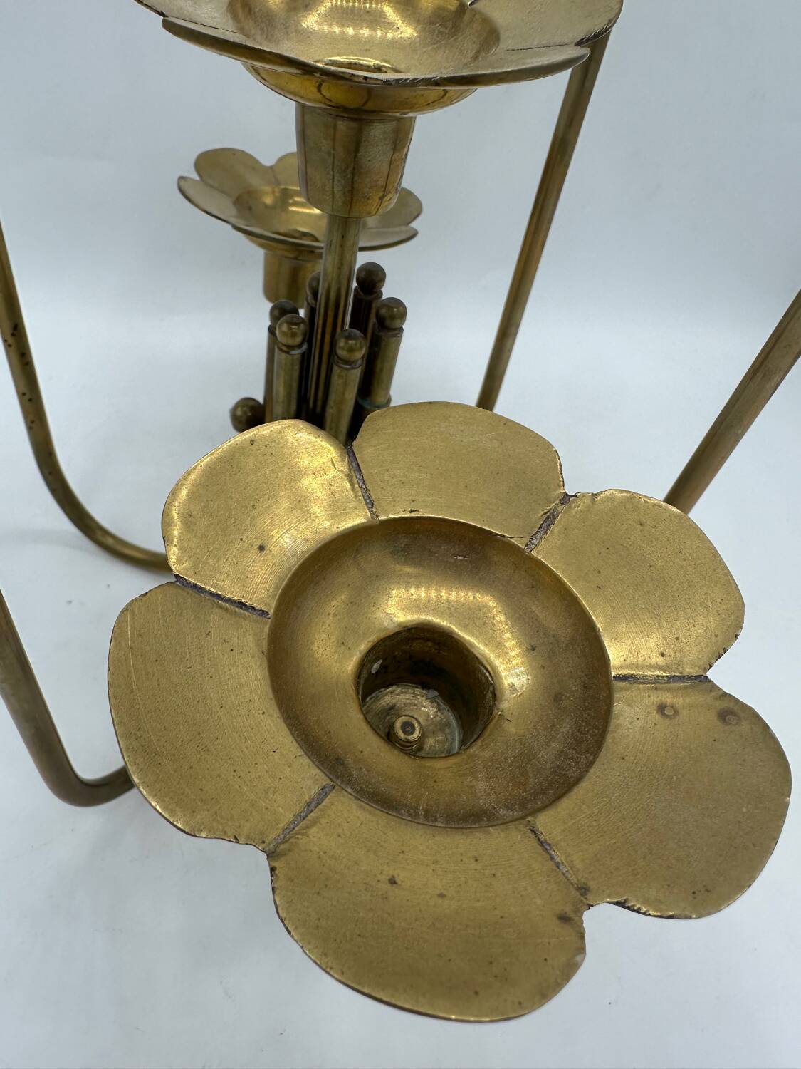 Candlestick candle holder 7 branches flowers