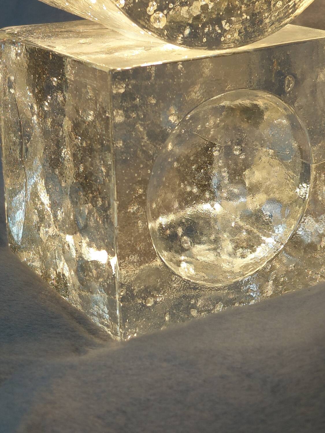 Albano Poli "ice block" table lamp
