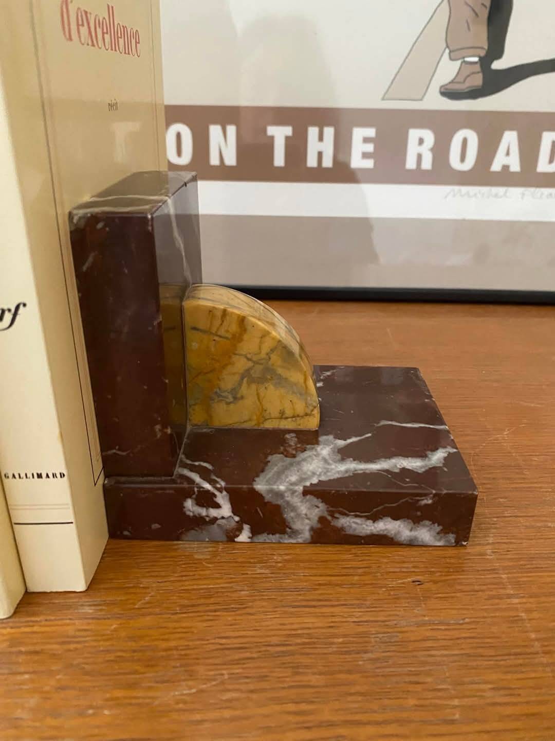 Pair of marble bookends (1930s)