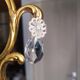 Louis xv bronze chandelier with crystal pendants 3 lights