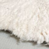 Moroccan Berber carpet beni ouarain ecru with pink pattern 166x102cm