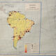 Czechoslovak Vintage school maps of South America, 1960
