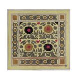 Hand knotted rug, vintage Turkish rug 83x85 cm