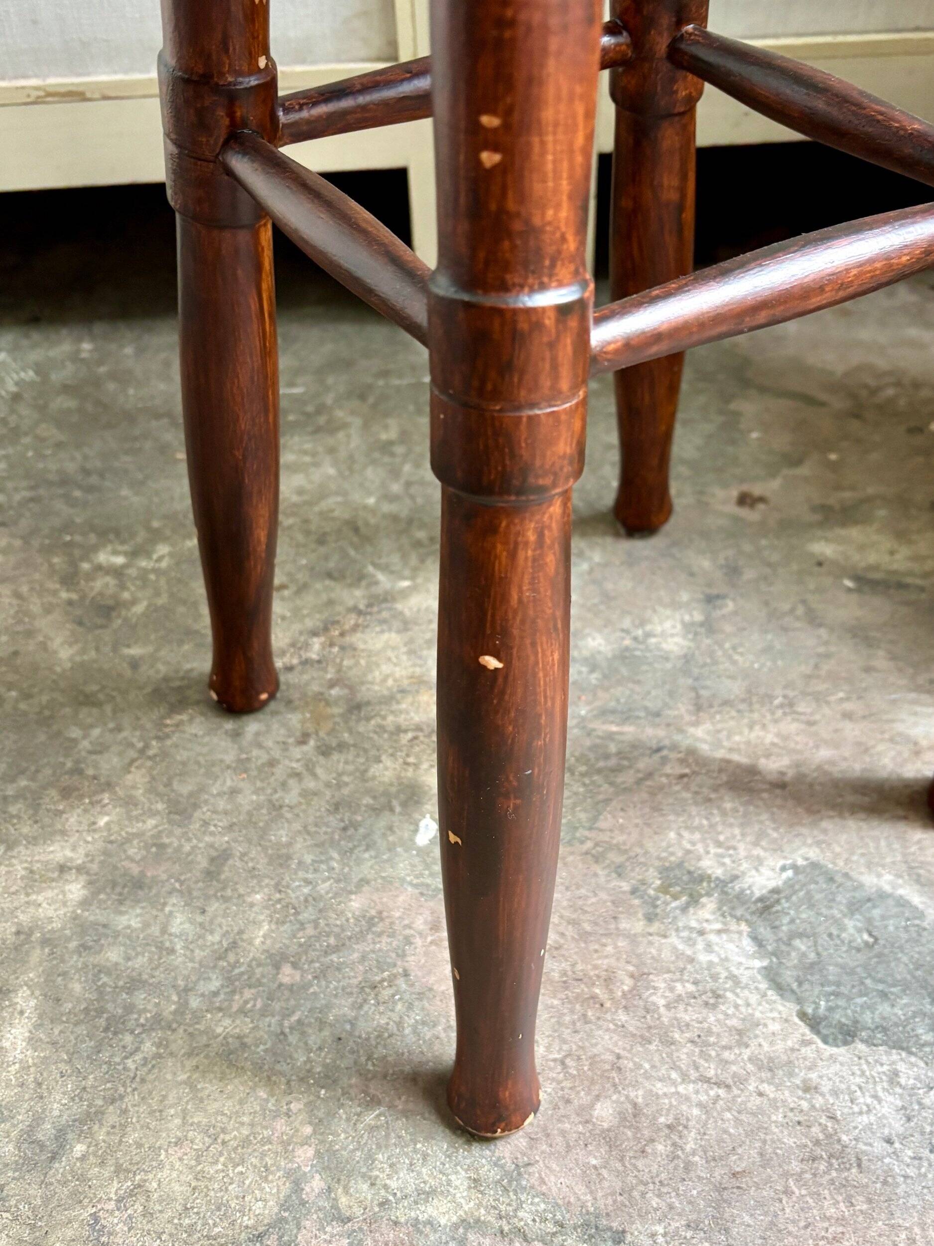 Dark wood stool