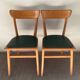 Paire de chaises scandinaves en hêtre massif