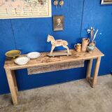 Old workbench, bar counter, high table, console