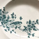 6 assiettes terre de fer oiseaux Longwy « mignon »