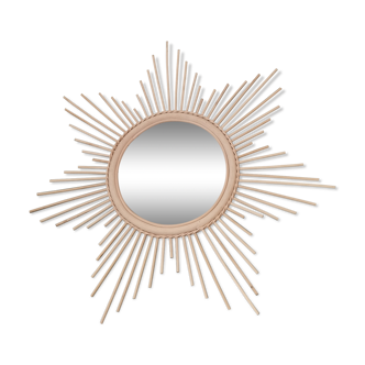 Large mirror sun rattan 92cm