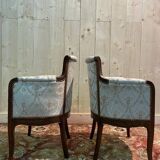 Pair of small Transition style shepherdesses - Louis XV