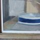 Pierre Marie Rudelle. Blue still life. Oil on cardboard.