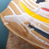 Fruit bowl, ceramic dish Vercor Vallauris style 60s 70s