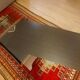 Table basse double : table en verre et dessus amovible bois