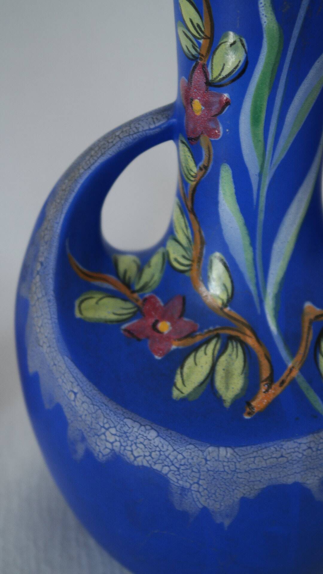 Vase forme libre vintage fourmaintraux desvres