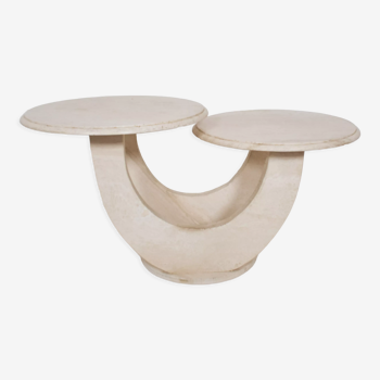 Mid-Century Travertine Coffee Table, Italy, 1970s