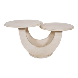 Mid-Century Travertine Coffee Table, Italy, 1970s