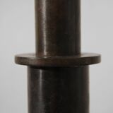 Pair Of Brutalist Massive Iron Candle Holder, 1970s
