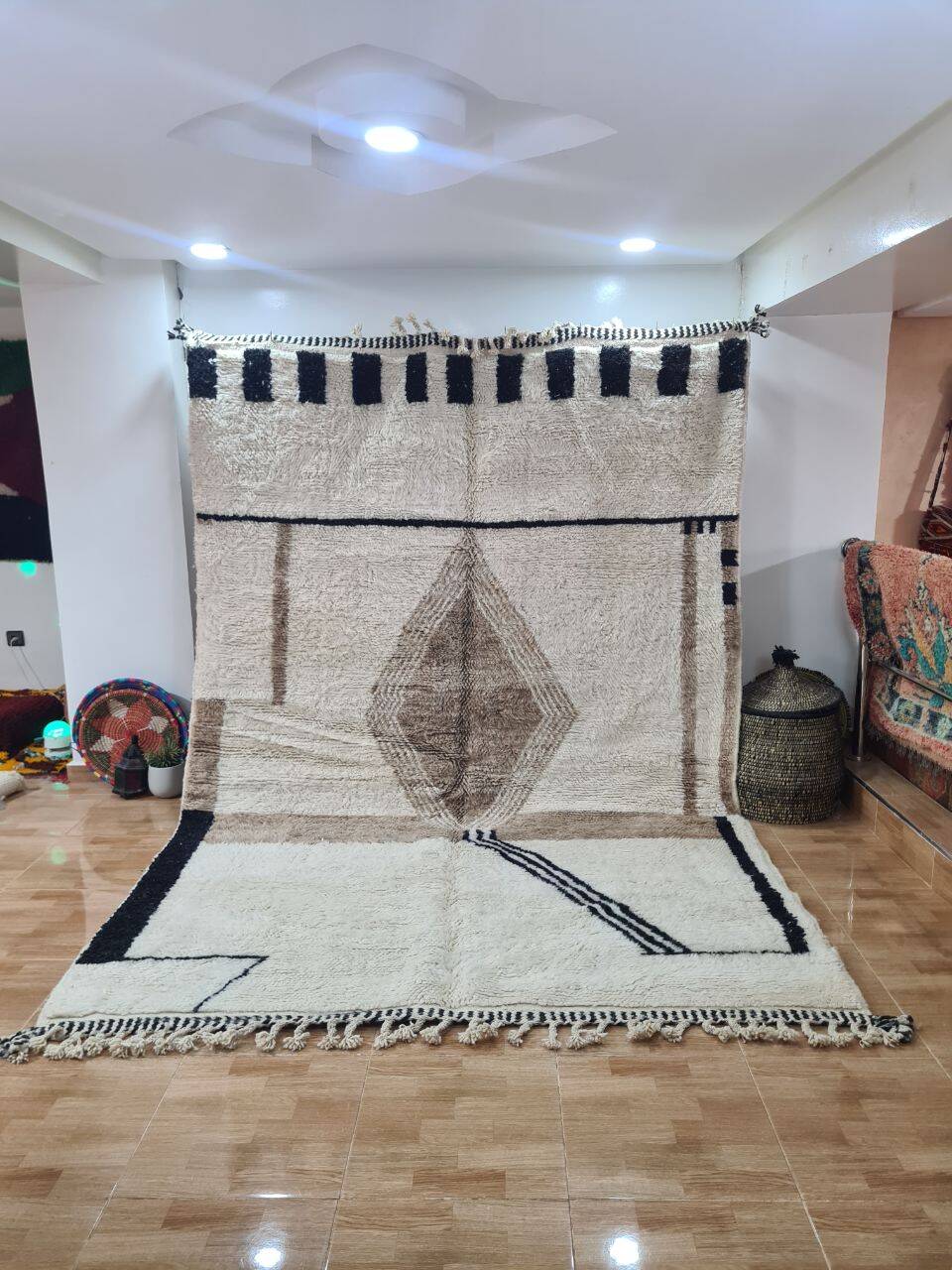 Handmade wool Berber rug 300X200 cm