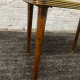 Vintage side table in Formica and teak 70s