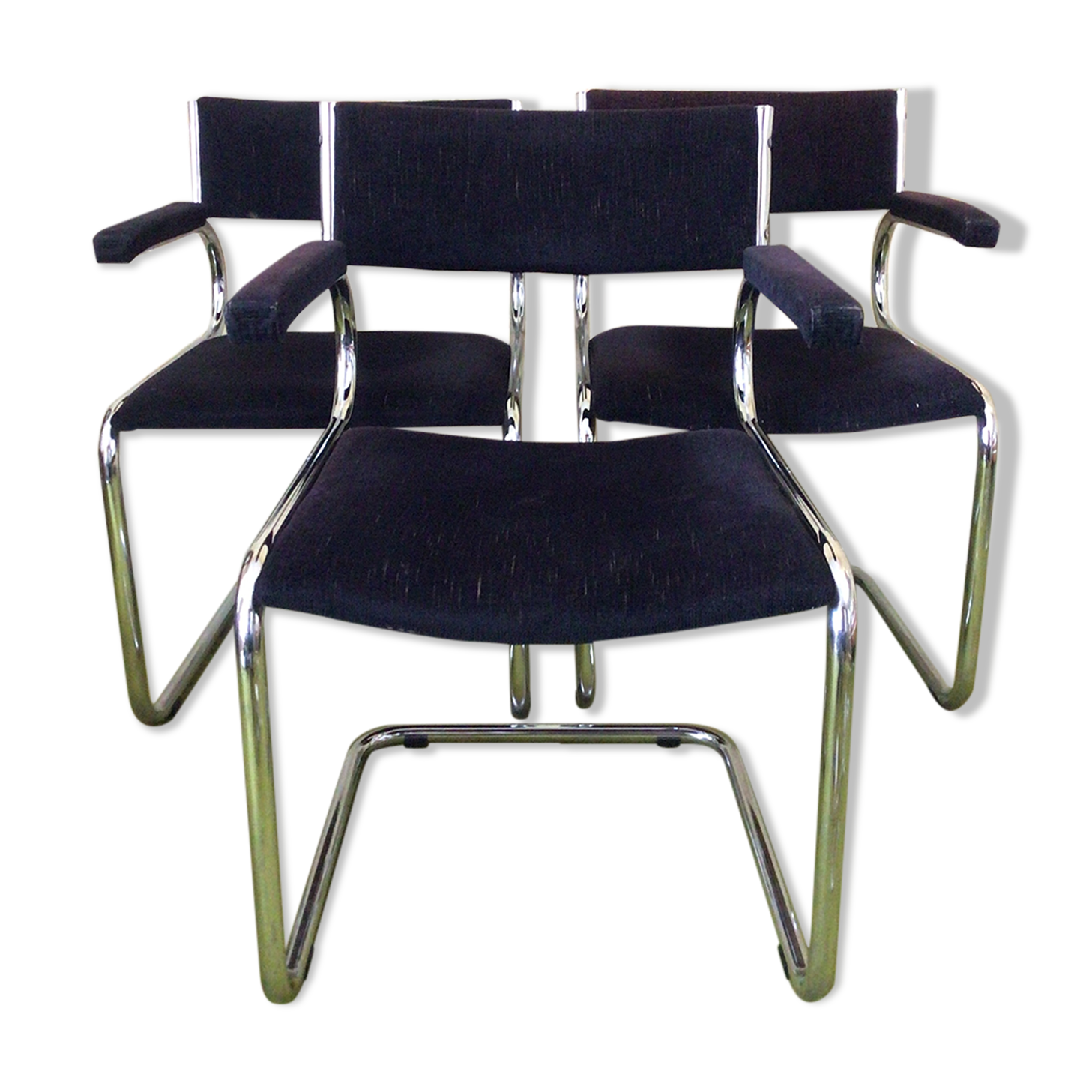 Suite of 3 chairs 70s