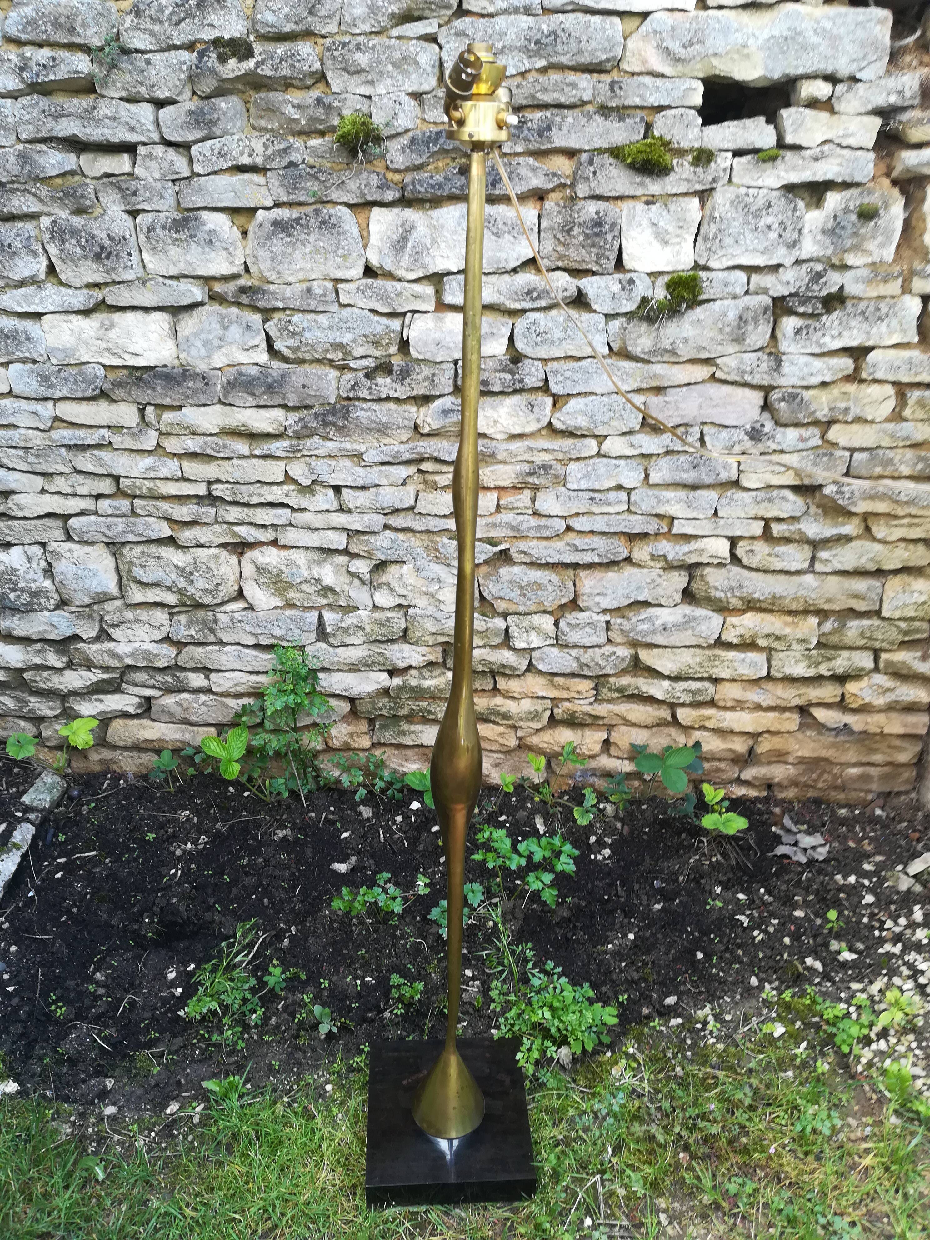 Floor lamp by René Broissand in bronze circa 1970