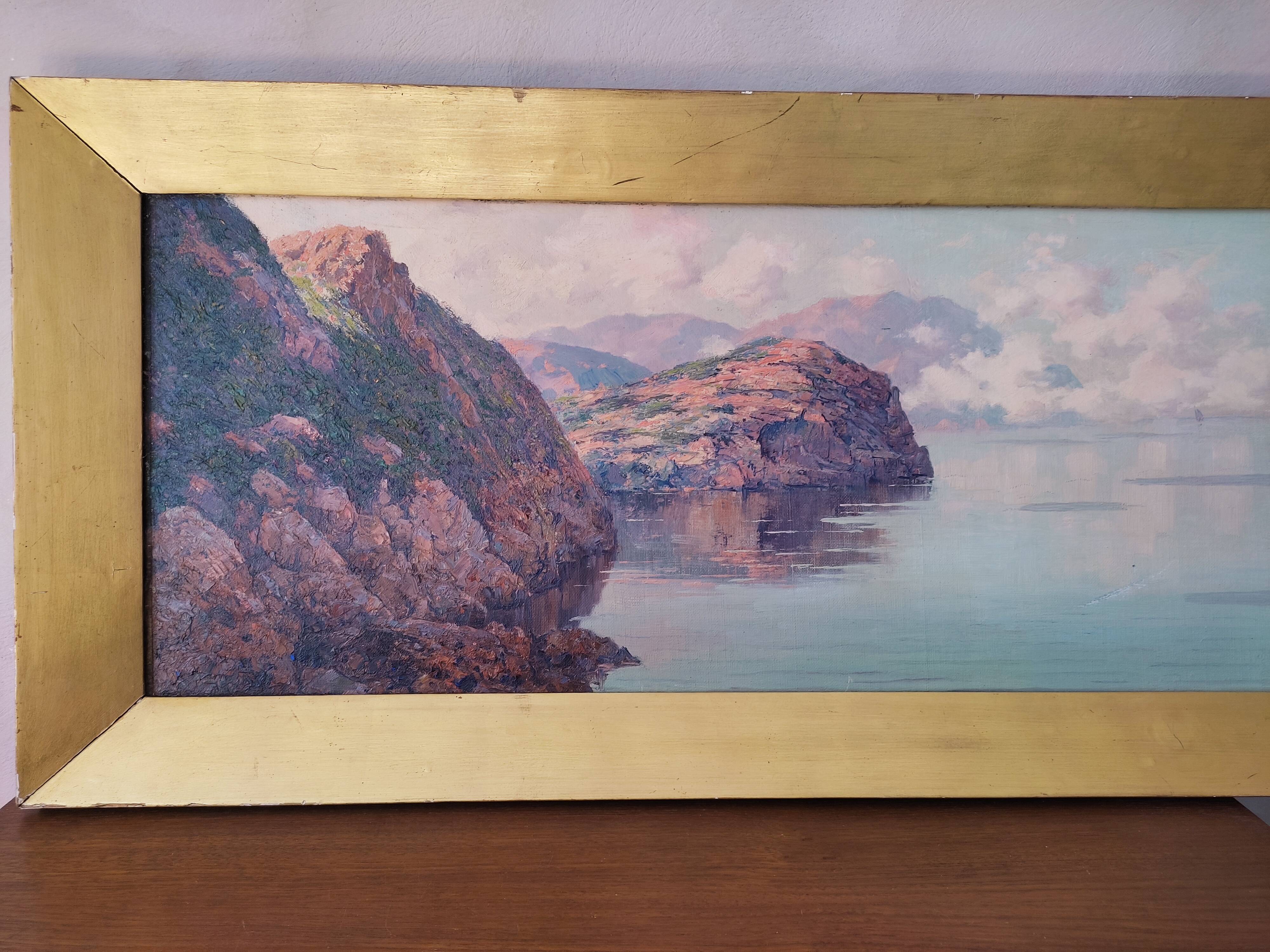 Oil on canvas orientalist landscape