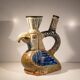 Vase sculpture zoomorphe "oiseau incas n°3225" en grès, 1950