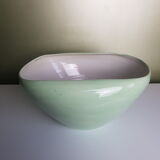 Bowl cut fruit in ceramic free-form 1958 email Green