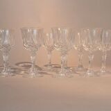 Set of 10 crystal liqueur glasses from Arques.