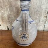 Ancienne bouteille grès gris décor bretagne + bouchon liège vintage