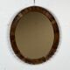 Mid-Century Danish Teak and Rosewood oval Mirror, 1960s