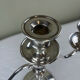 Silver metal chandelier with 3 lights