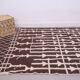 Brown Beni Ourain Rug 183 x 246 cm, Handmade Berber Wool Rug, Vintage Style