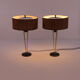 Stiffel Table lamps set Rare with original shade, 1950 USA.