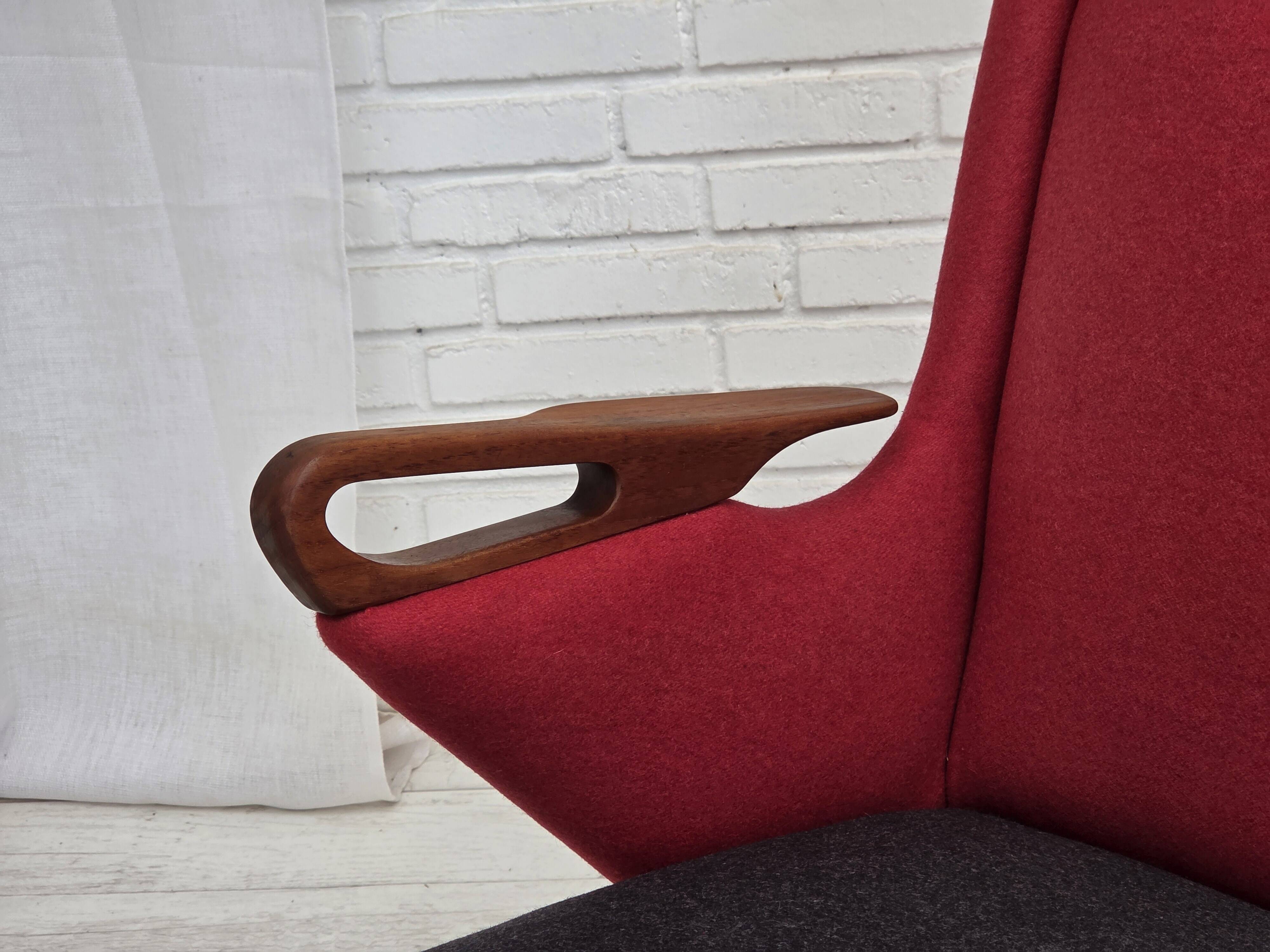 1960s, Danish design by Ch. F. Brodersen, 2 seater sofa, reupholstered.