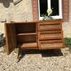 Sideboard wood and vintage rattan