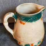 Antique dragonfly slip pitcher