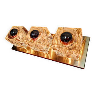 Triple wall lamp Ice Cube, Peill & Putzler, 1970
