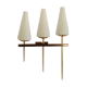 Old wall in brass and white opaline glass tulip