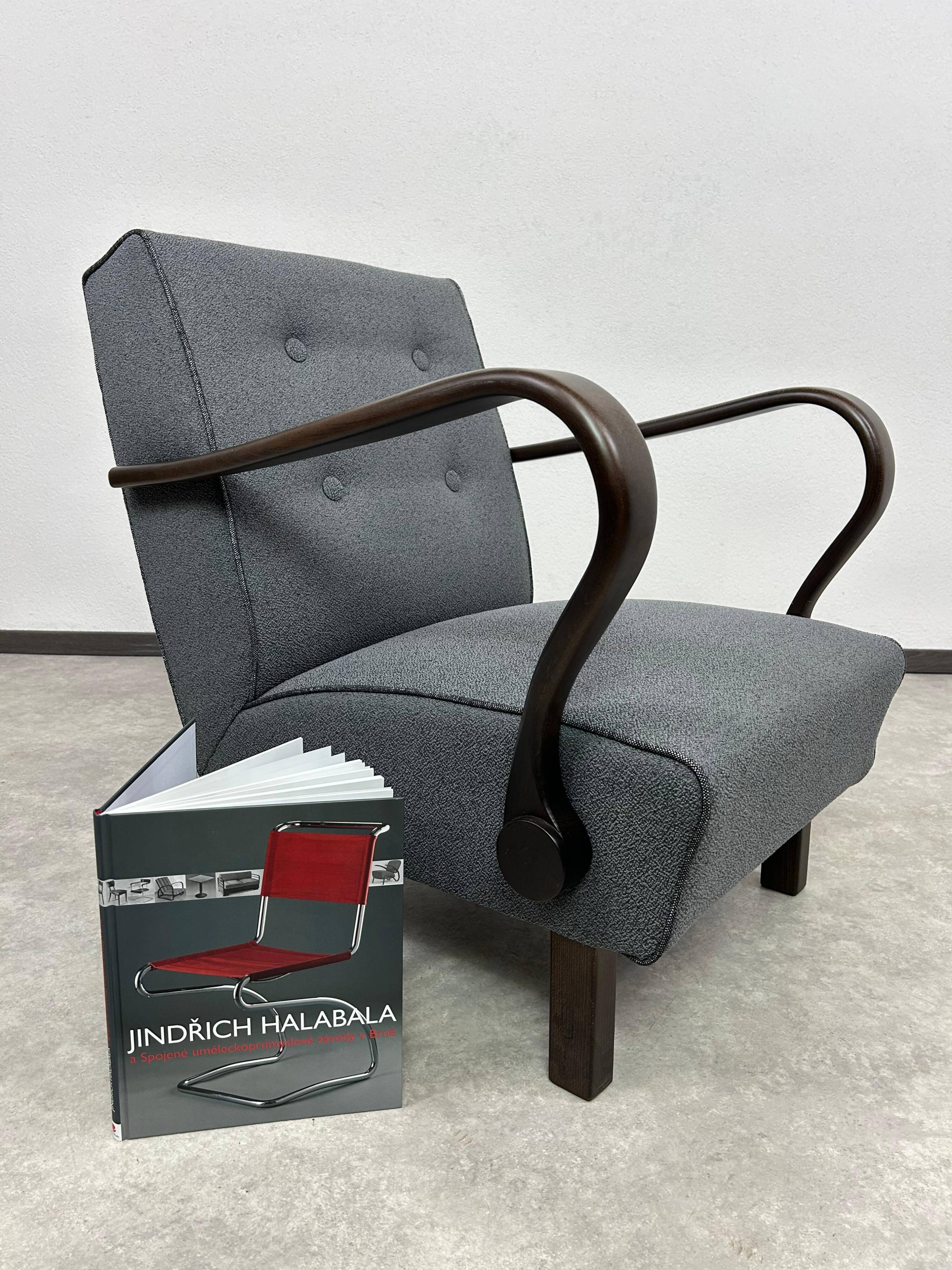 Fauteuil Art déco H320 par J.Halabala pour UP Závody