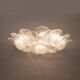 Large Italian Murano Glass Leaf Flush Mount Ceiling Light