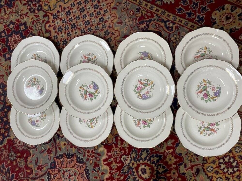 12 deep plates Digoin & Sarreguemines Nanteuil